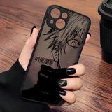 Coque Jujutsu Kaisen Noir Mat Antichoc pour iPhone