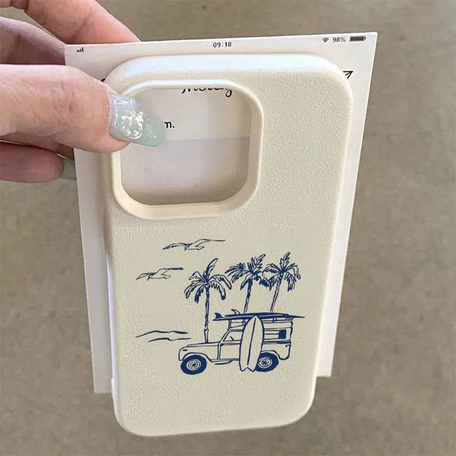 Coque Surf et palmier