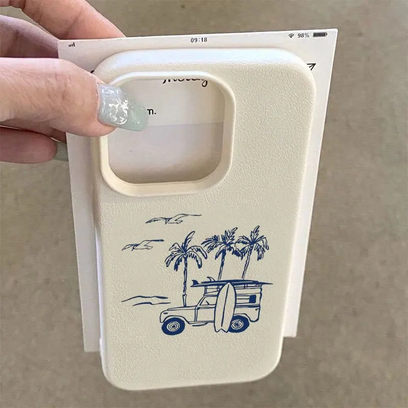 Coque Surf et palmier