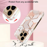 Coque rigide antichoc silicone et PC anti-rayures pour iPhone 13 à 16