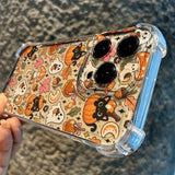 Coque Halloween Fantôme, Citrouille et Chat Noir pour iPhone