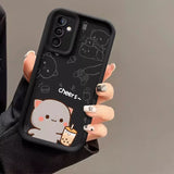 Coque Chat Mochi Pêche pour Couples pour Samsung Galaxy