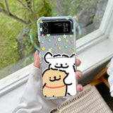 Coque Chiot Maltais Dessin Animé Coréen pour Samsung Galaxy Z Flip