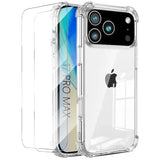 Coque antichoc transparente à coins renforcés pour iPhone