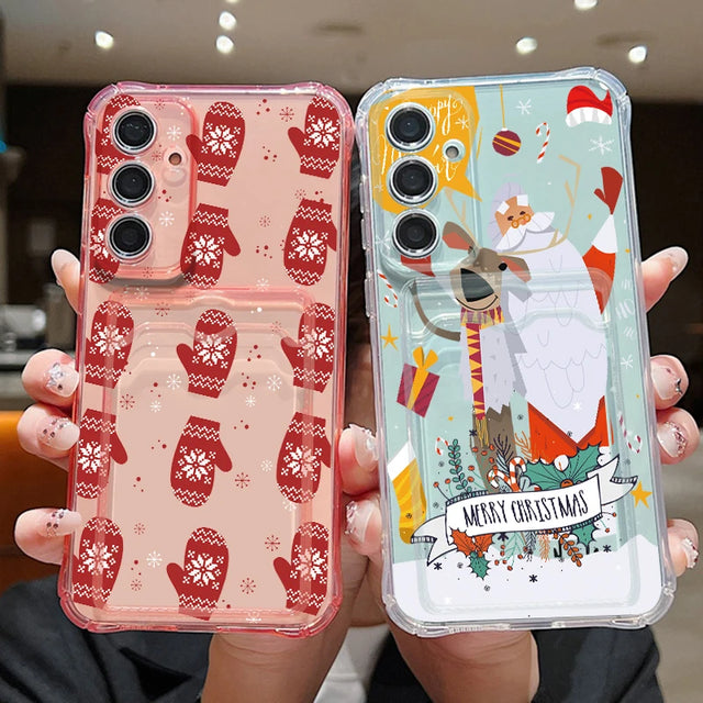 Coque Noël mitaines et lamas pour Samsung...