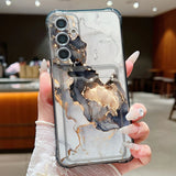 Coque marbre bleu aquarelle pour Samsung Galaxy