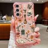 Coque gothique crâne et fleurs pour Samsung Galaxy
