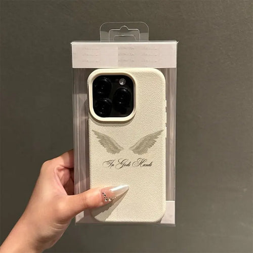 Angel Wings English Design Pattern Phone Case For iPhone 18 17 Air 16 e 15 14 13 12 11 Pro Max Plus SE 2020 2022 Funda Coque