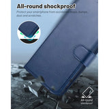Étui portefeuille à rabat en cuir synthétique pour iPhone 16 et 17