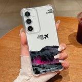 Coque avion et montagne pour Samsung Galaxy