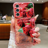 Coque roses rouges et léopard pour Samsung Galaxy