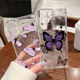 Coque papillons violets pour Samsung Galaxy