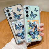 Coque papillons bleus pour Samsung Galaxy