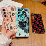 Coque gothique crâne et fleurs pour Samsung Galaxy