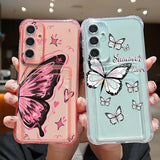 Coque papillon rose pour Samsung Galaxy