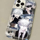 Coque Jujutsu Kaisen Manga Noir et Blanc Transparente pour iPhone