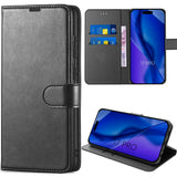Étui portefeuille à rabat en cuir synthétique pour iPhone 16 et 17