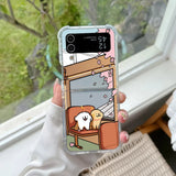 Coque Chiot Maltais Dessin Animé Coréen pour Samsung Galaxy Z Flip