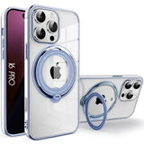 Coque silicone antichoc magnétique avec support pour iPhone 16