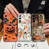 Coque Halloween orange citrouille pour Samsung Galaxy
