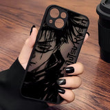 Coque Jujutsu Kaisen Noir Mat Antichoc pour iPhone