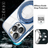 Coque silicone antichoc magnétique avec support pour iPhone 16