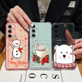 Coque bonhomme de neige et chocolat chaud pour Samsung Galaxy