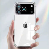 Coque antichoc transparente à coins renforcés pour iPhone