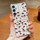 Coque fleurs noires et bleues pour Samsung Galaxy