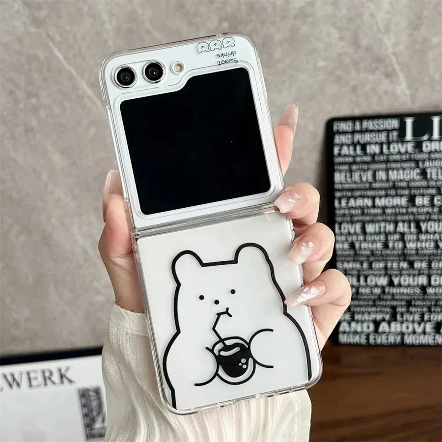 Coque Ours Mignon pour Samsung Galaxy Z Flip