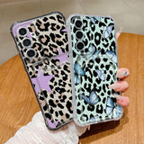 Coque léopard rose et papillons bleus pour Samsung Galaxy
