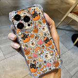 Coque Halloween Fantôme, Citrouille et Chat Noir pour iPhone