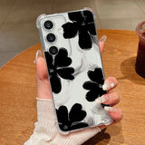 Coque fleurs noires et bleues pour Samsung Galaxy