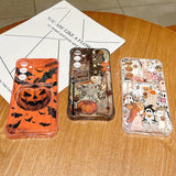 Coque Halloween orange citrouille pour Samsung Galaxy