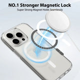 Coque transparente à cercle magnétique pour iPhone 13 à 17