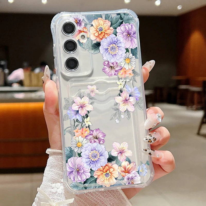 Coque fleurs pastel pour Samsung Galaxy