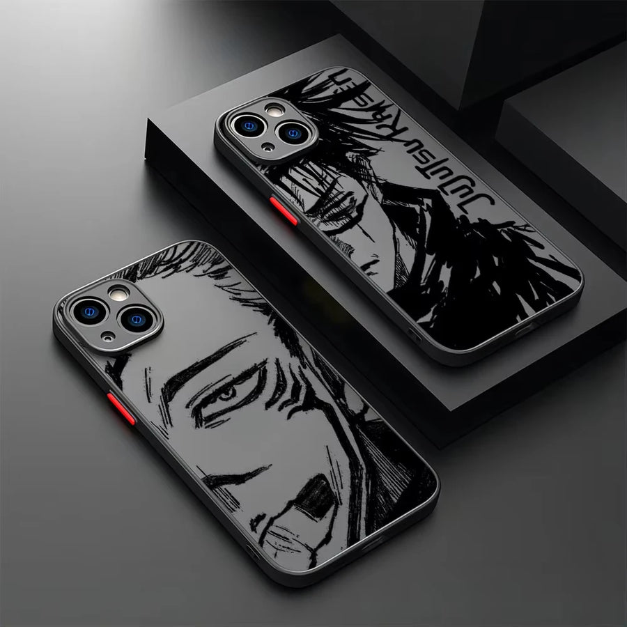 Coque Jujutsu Kaisen Noir Mat Antichoc pour iPhone