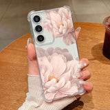 Coque fleurs noires et bleues pour Samsung Galaxy