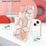 Coque rigide antichoc silicone et PC anti-rayures pour iPhone 13 à 16