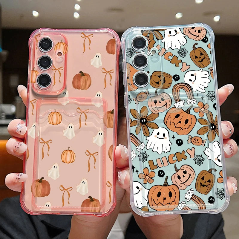 Coque Halloween fantômes et citrouilles pour Samsung Galaxy