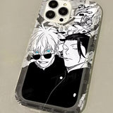 Coque Jujutsu Kaisen Manga Noir et Blanc Transparente pour iPhone