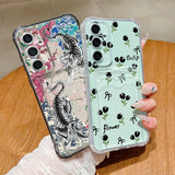 Coque fleurs violettes et tulipes noires pour Samsung Galaxy
