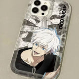 Coque Jujutsu Kaisen Manga Noir et Blanc Transparente pour iPhone