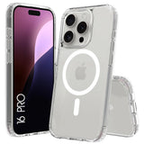 Coque transparente à cercle magnétique pour iPhone 13 à 17