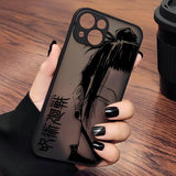 Coque Jujutsu Kaisen Noir Mat Antichoc pour iPhone