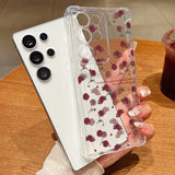 Coque fleurs noires et bleues pour Samsung Galaxy