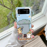 Coque Chiot Maltais Dessin Animé Coréen pour Samsung Galaxy Z Flip