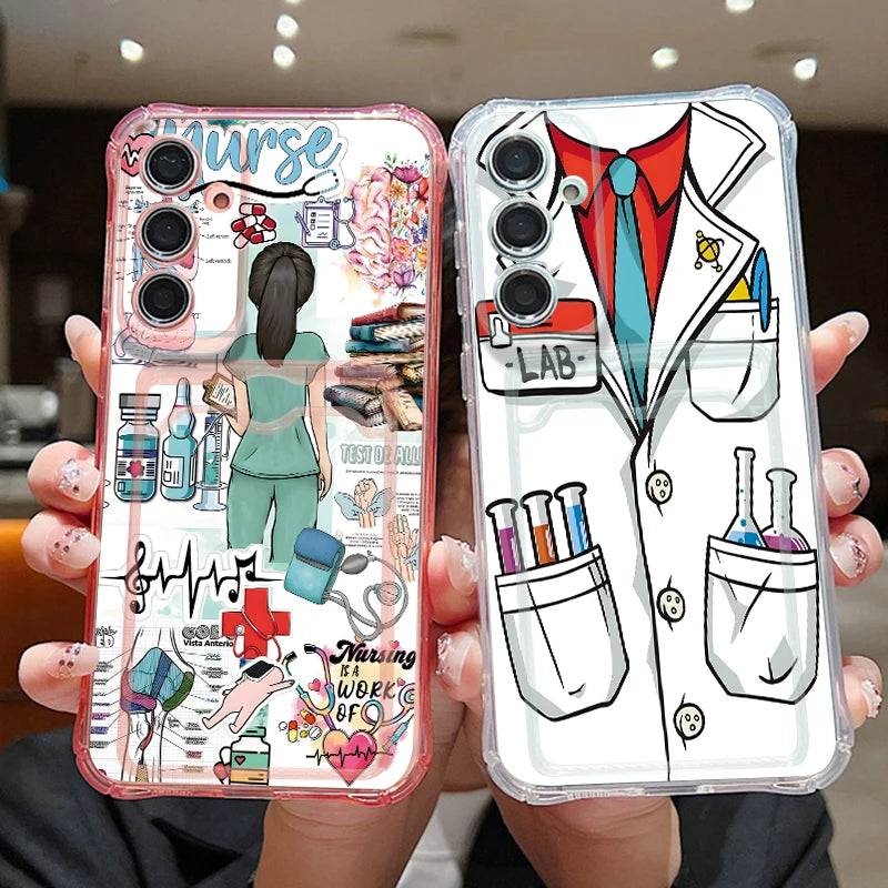 Coque infirmière et blouse blanche pour Samsung Galaxy