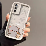 Coque Chat Mochi Pêche pour Couples pour Samsung Galaxy