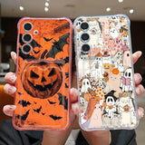 Coque Halloween orange citrouille pour Samsung Galaxy
